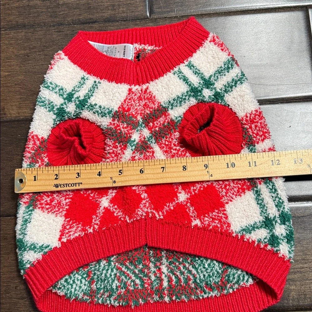 ❤️3/$30 Old Navy Red and Green Plaid Dog Sweater